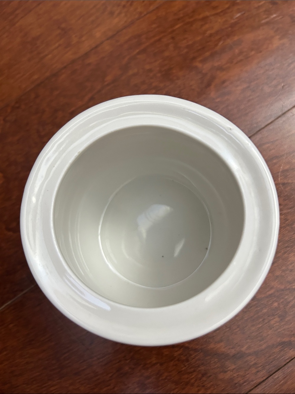 Gibson White Ceramic Lidded Jar with Subtle Embossed Fruit Detail - Picture 9 of 12